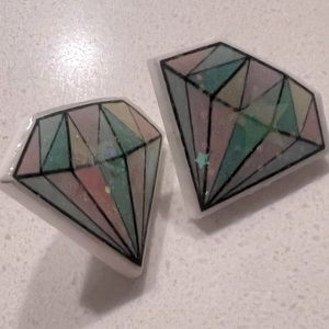 Colorful Funky Diamond Earrings